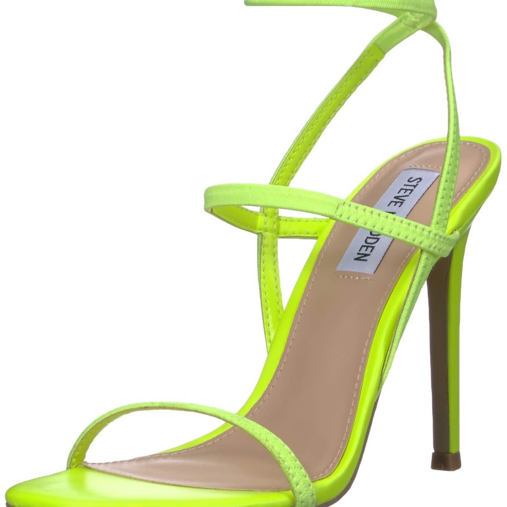 Steve Madden Neon Green Lime Strappy Sandals